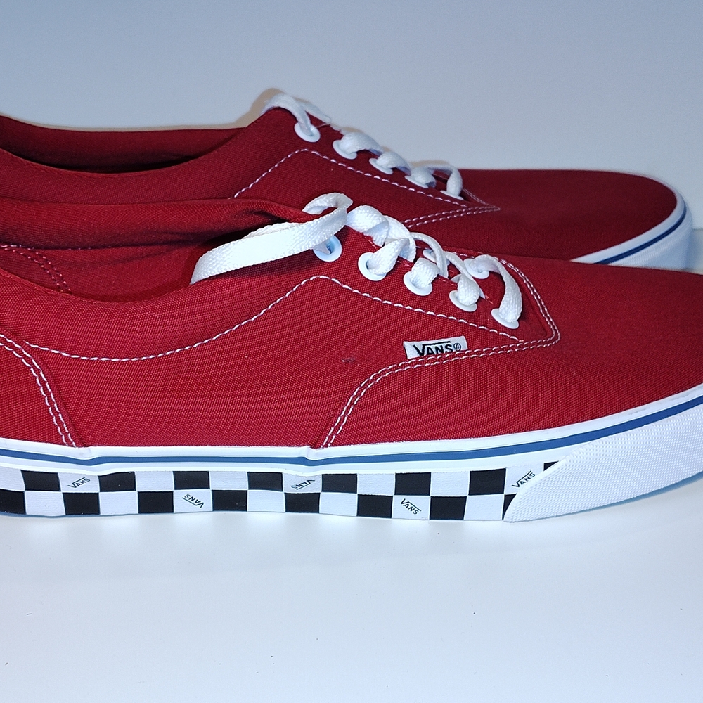 Vans Men's Red Canvas Sneakers - Picture 4 of 6